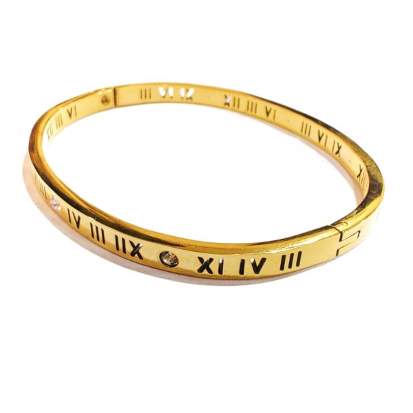 Golden Roman Stainless Steel Bangle - Image 3