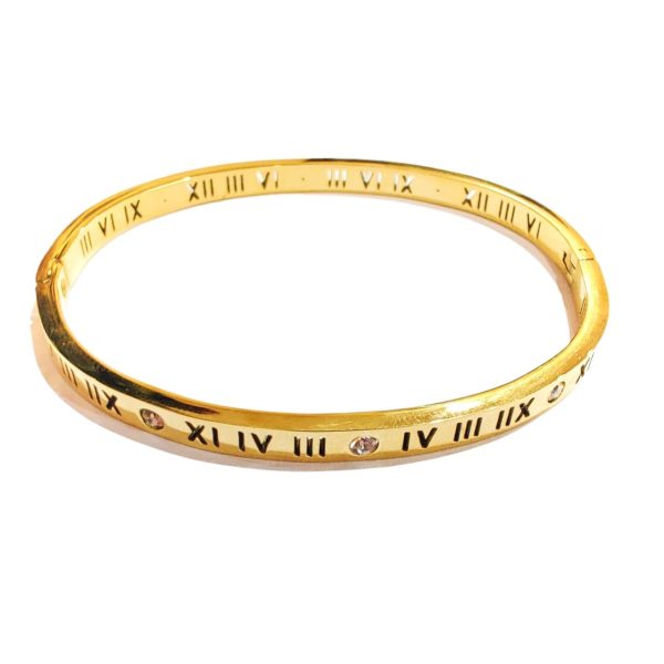 Golden Roman Stainless Steel Bangle - Image 2