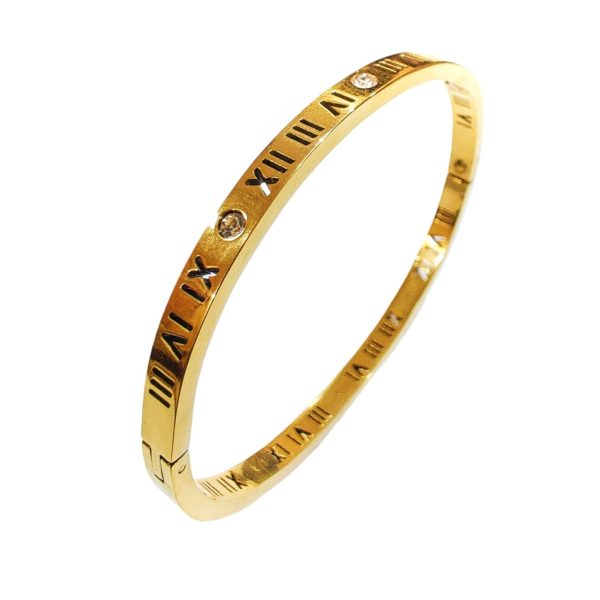 Golden Roman Stainless Steel Bangle